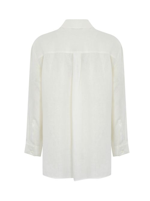 Camicia over Noel in lino Bianco MM Max Mara | 2516111018600010